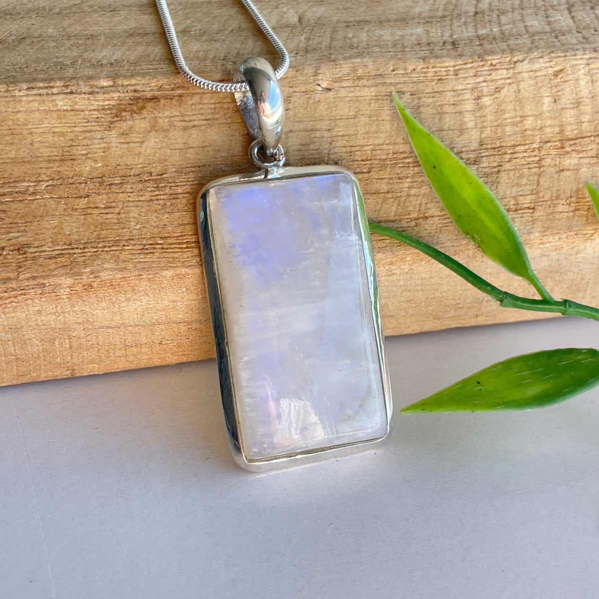 Moonstone Rectangle Pendant