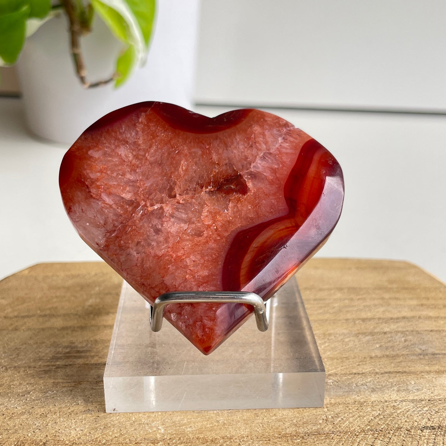 Carnelian Heart 6.8cm