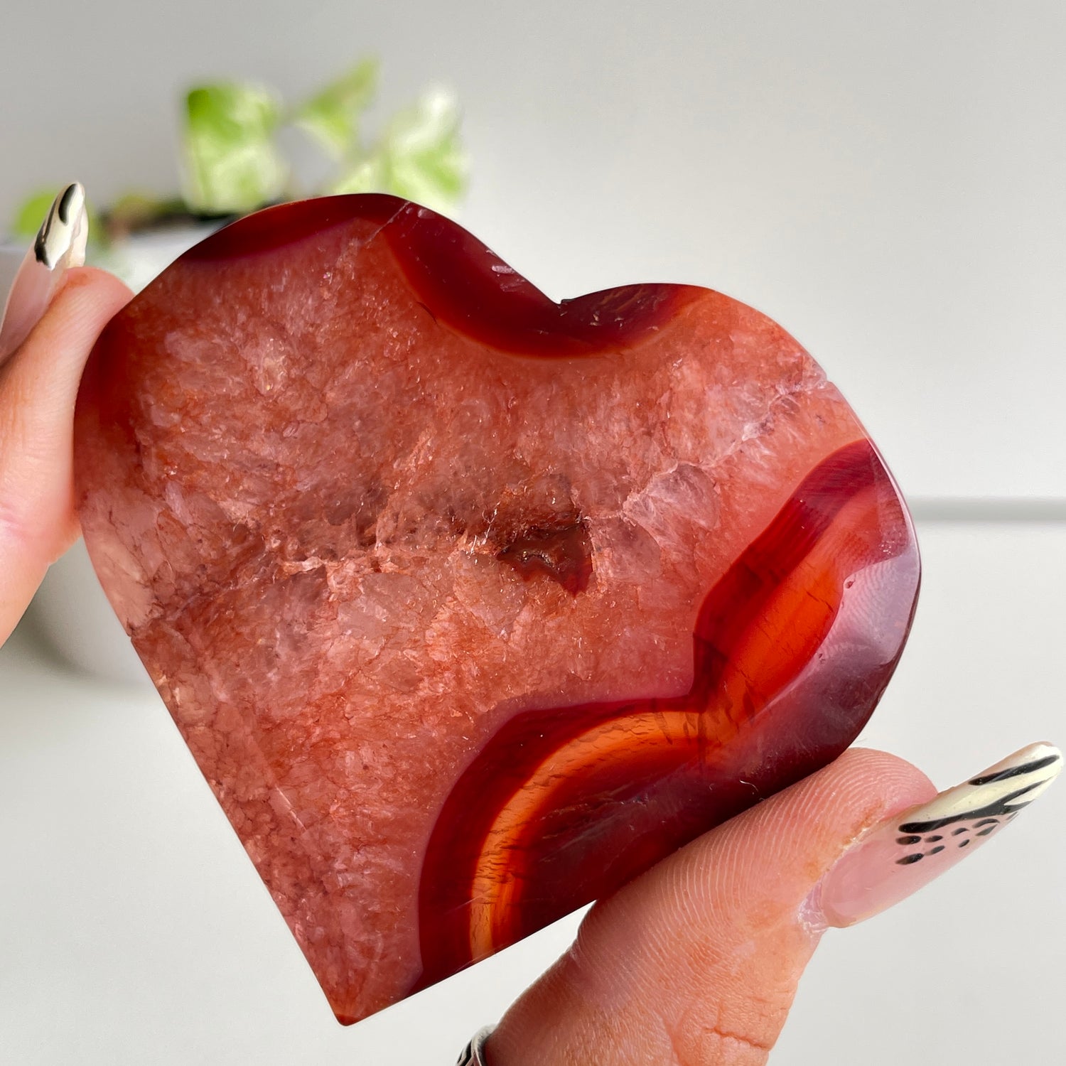 Carnelian Heart 6.8cm
