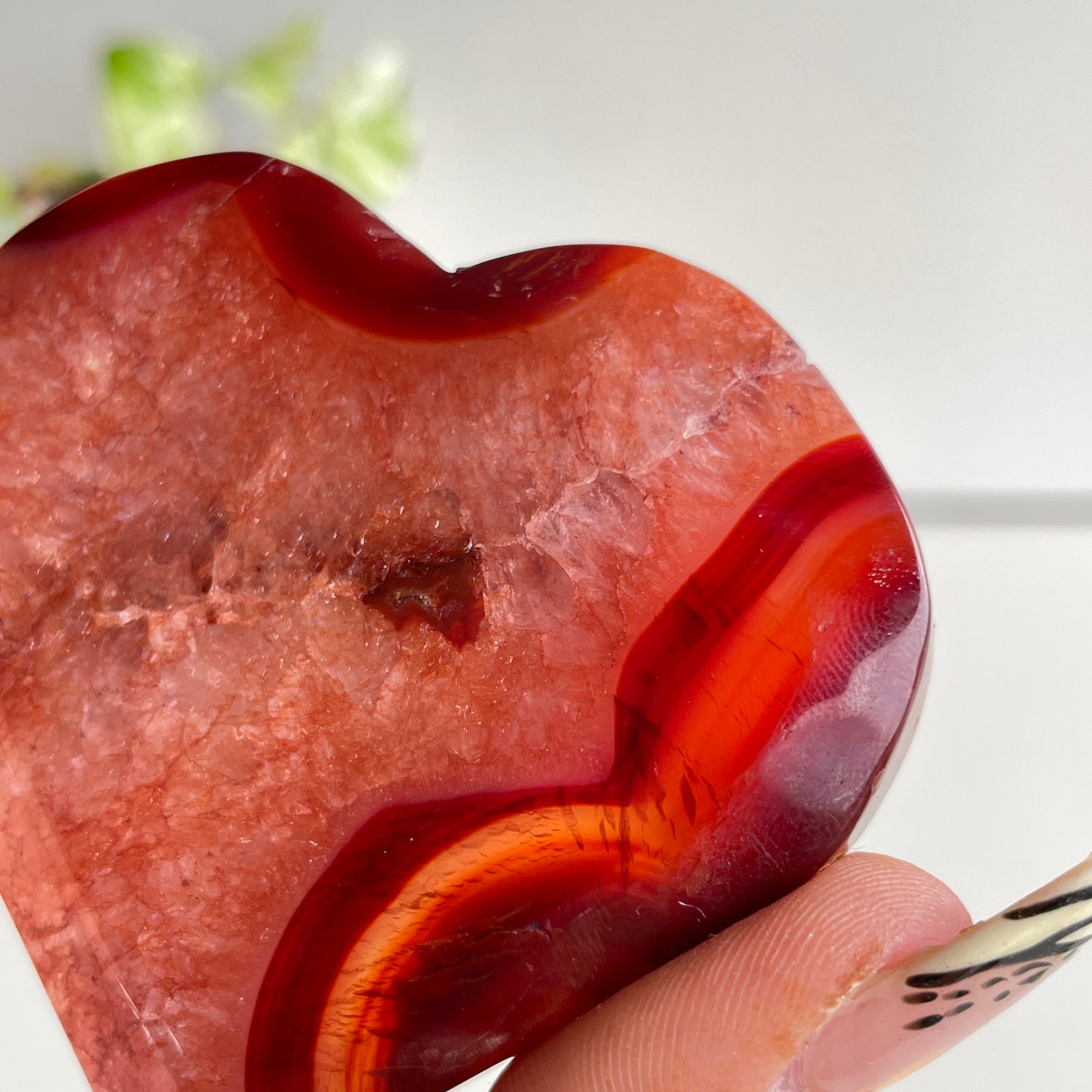 Carnelian Heart 6.8cm