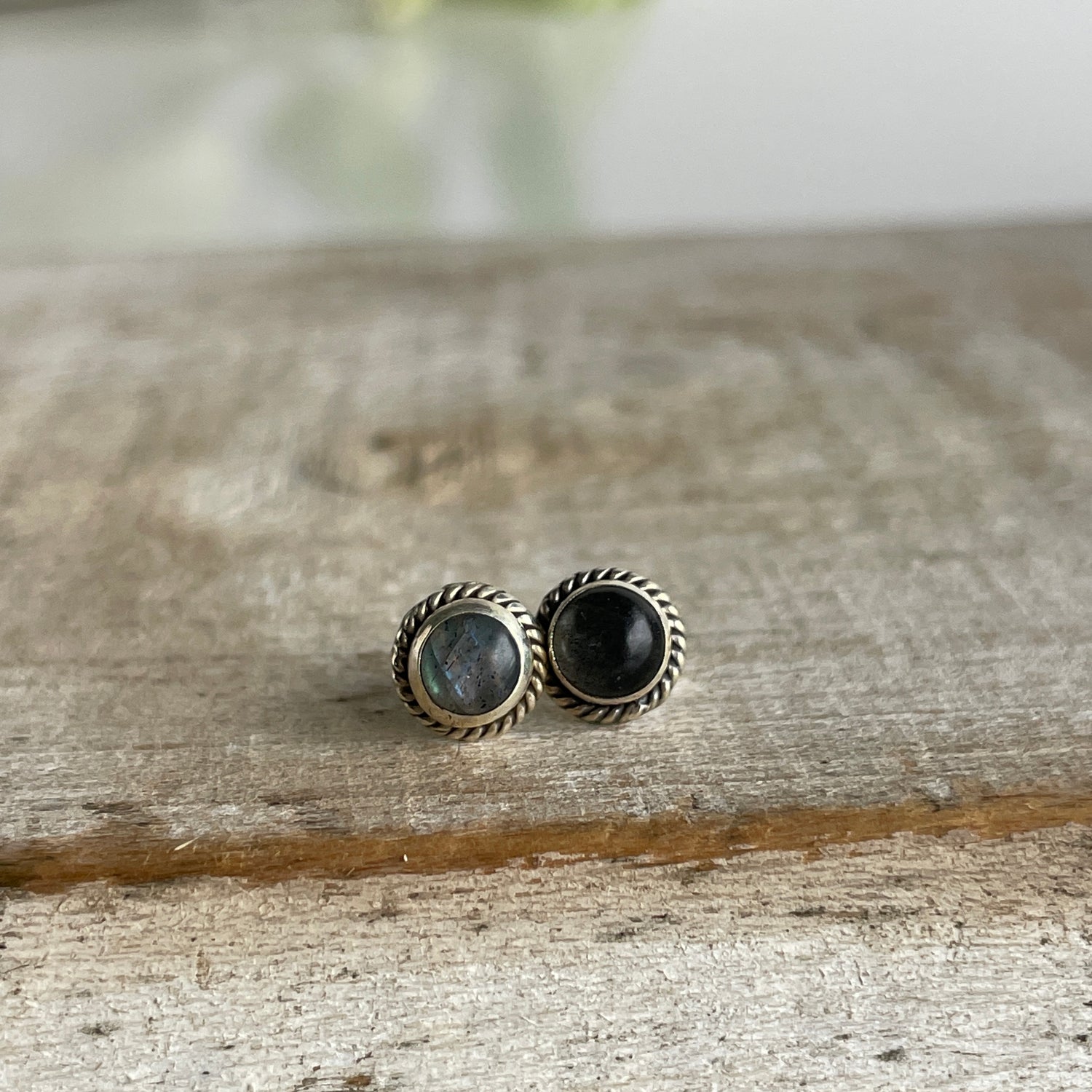 Labradorite Round Studs
