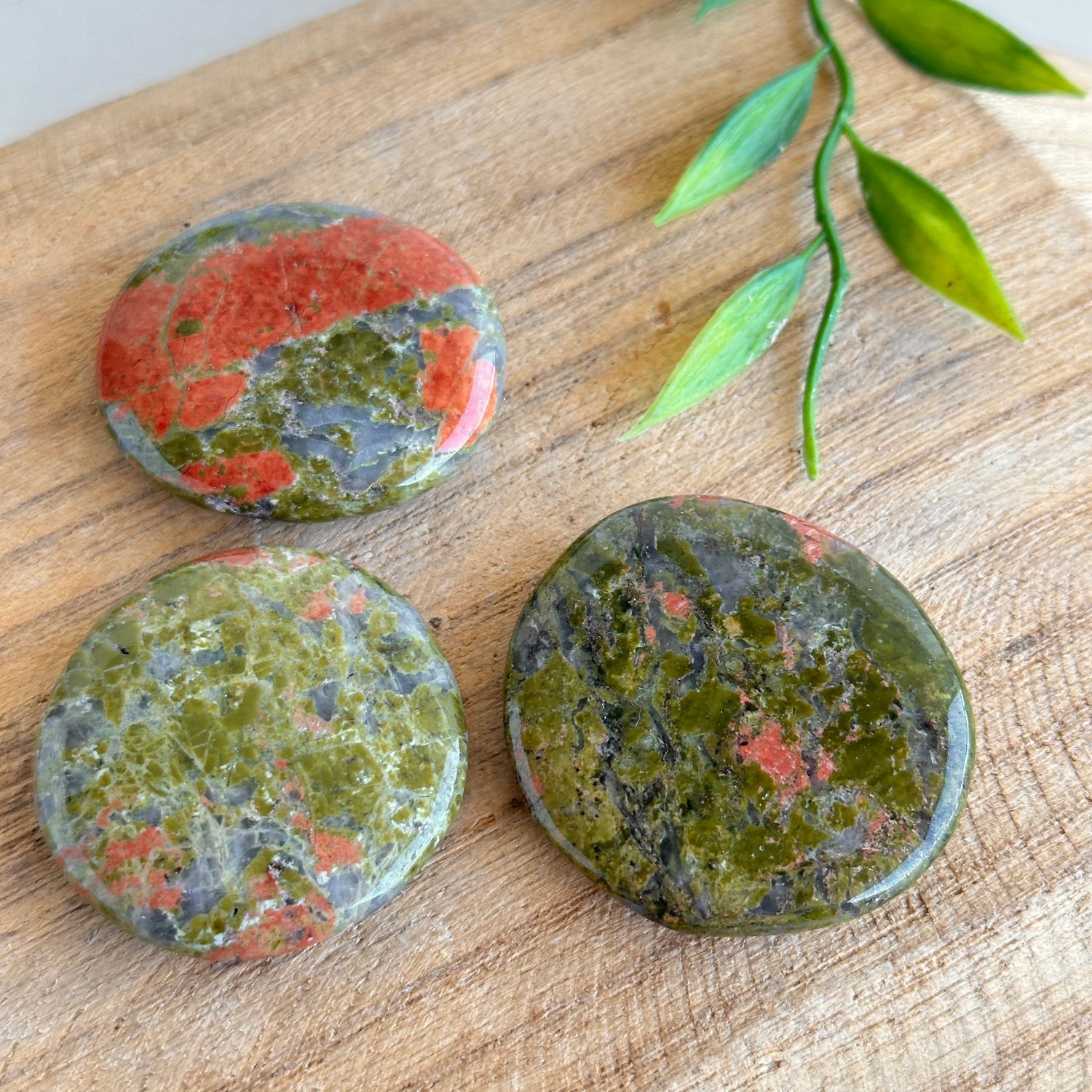 Unakite Flat Stone XL Bra Buddy