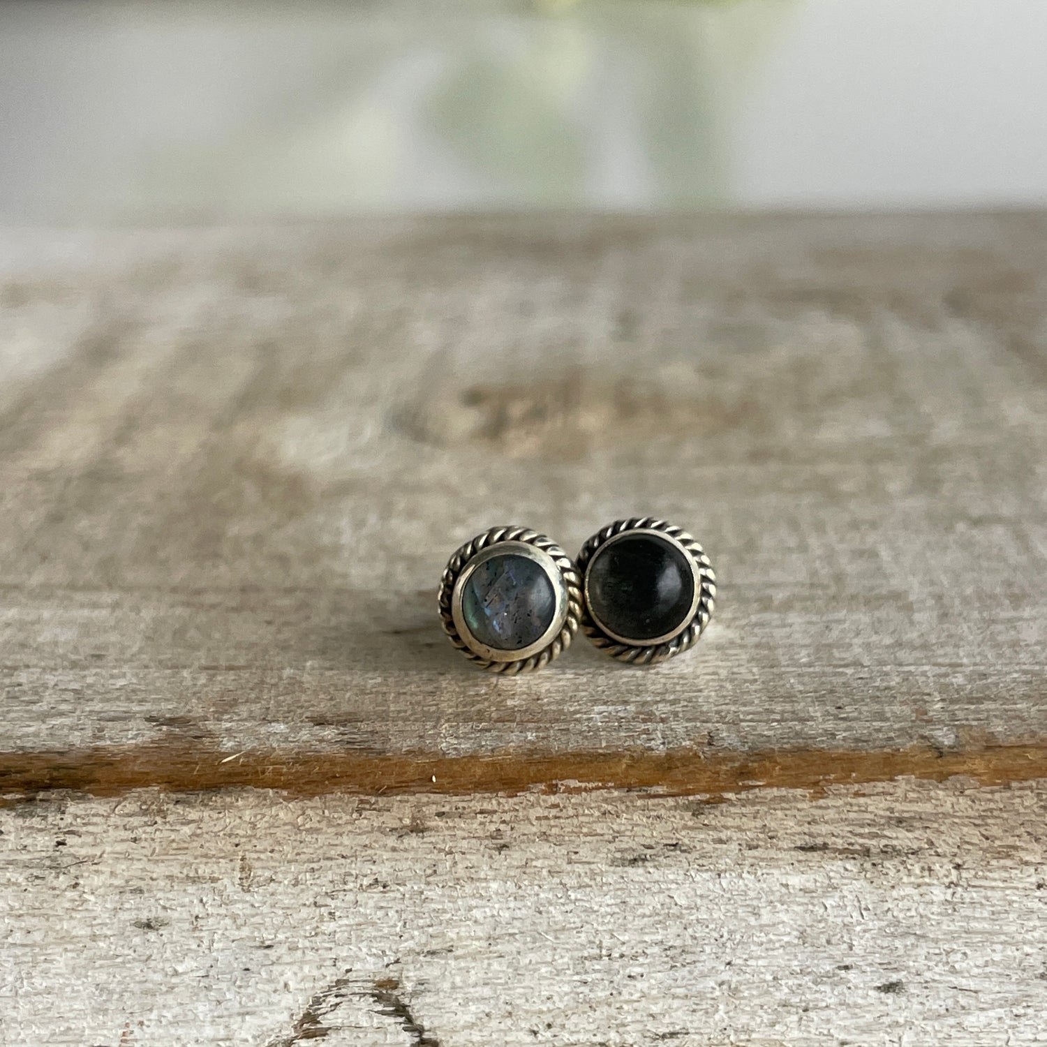 Labradorite Round Studs