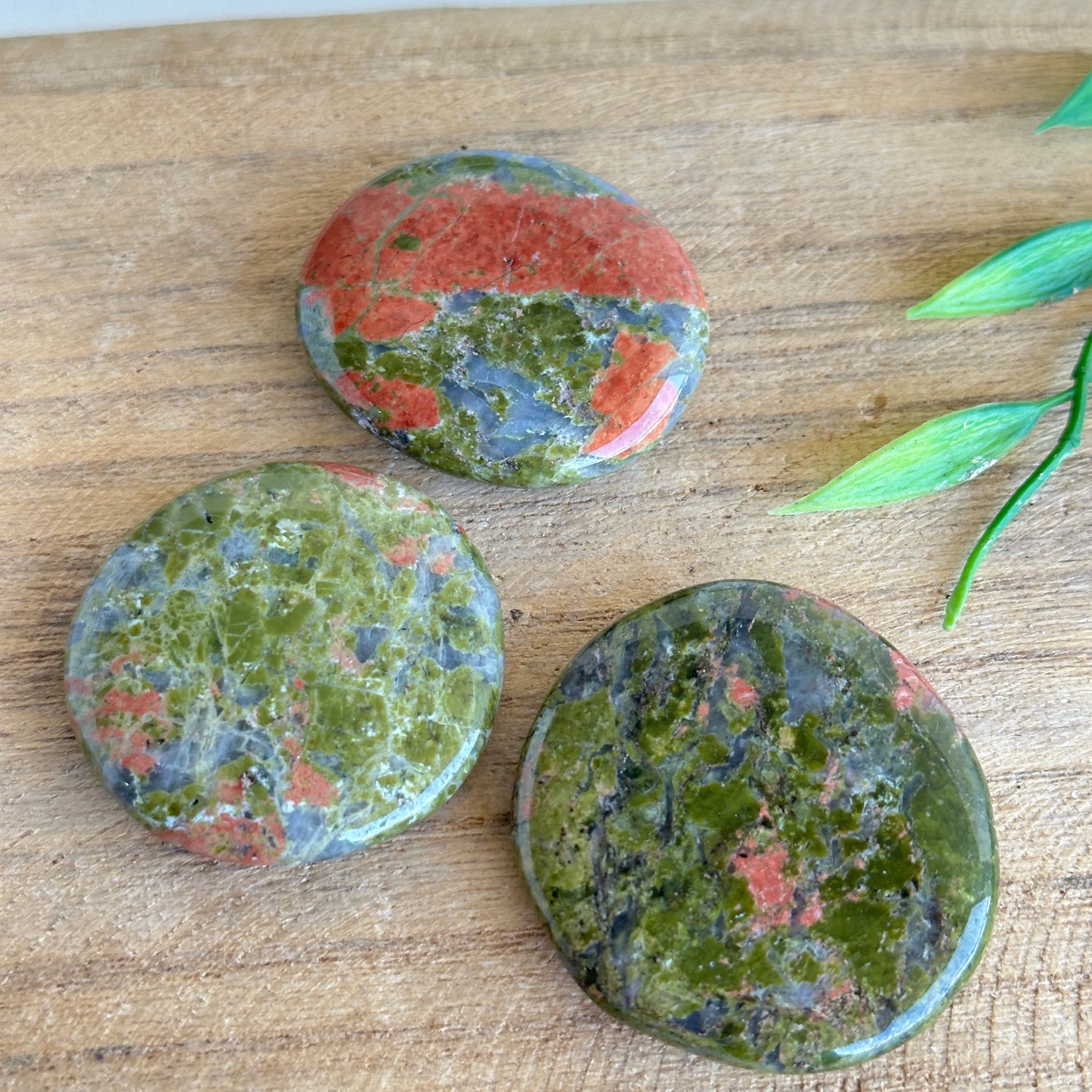 Unakite Flat Stone XL Bra Buddy