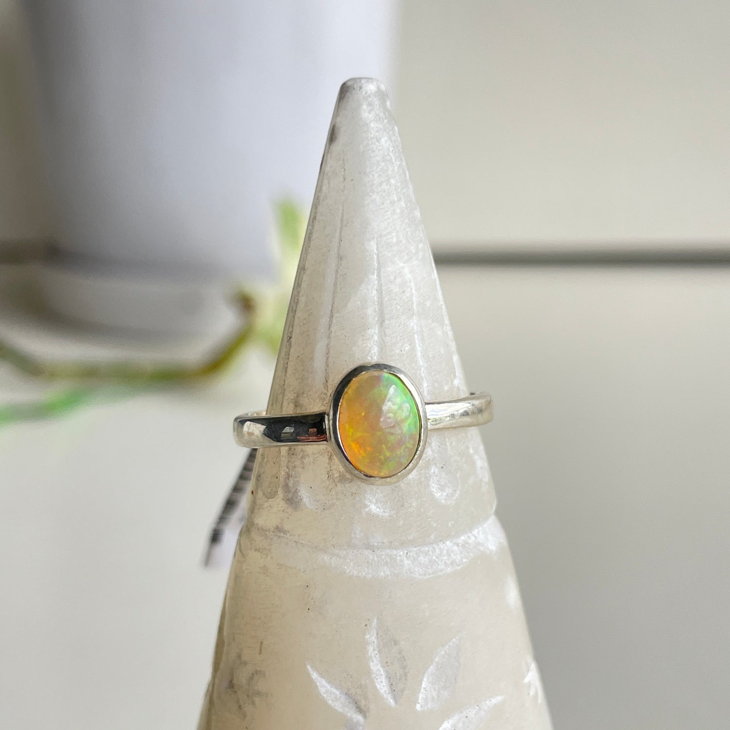Opal Oval Ring Sz8