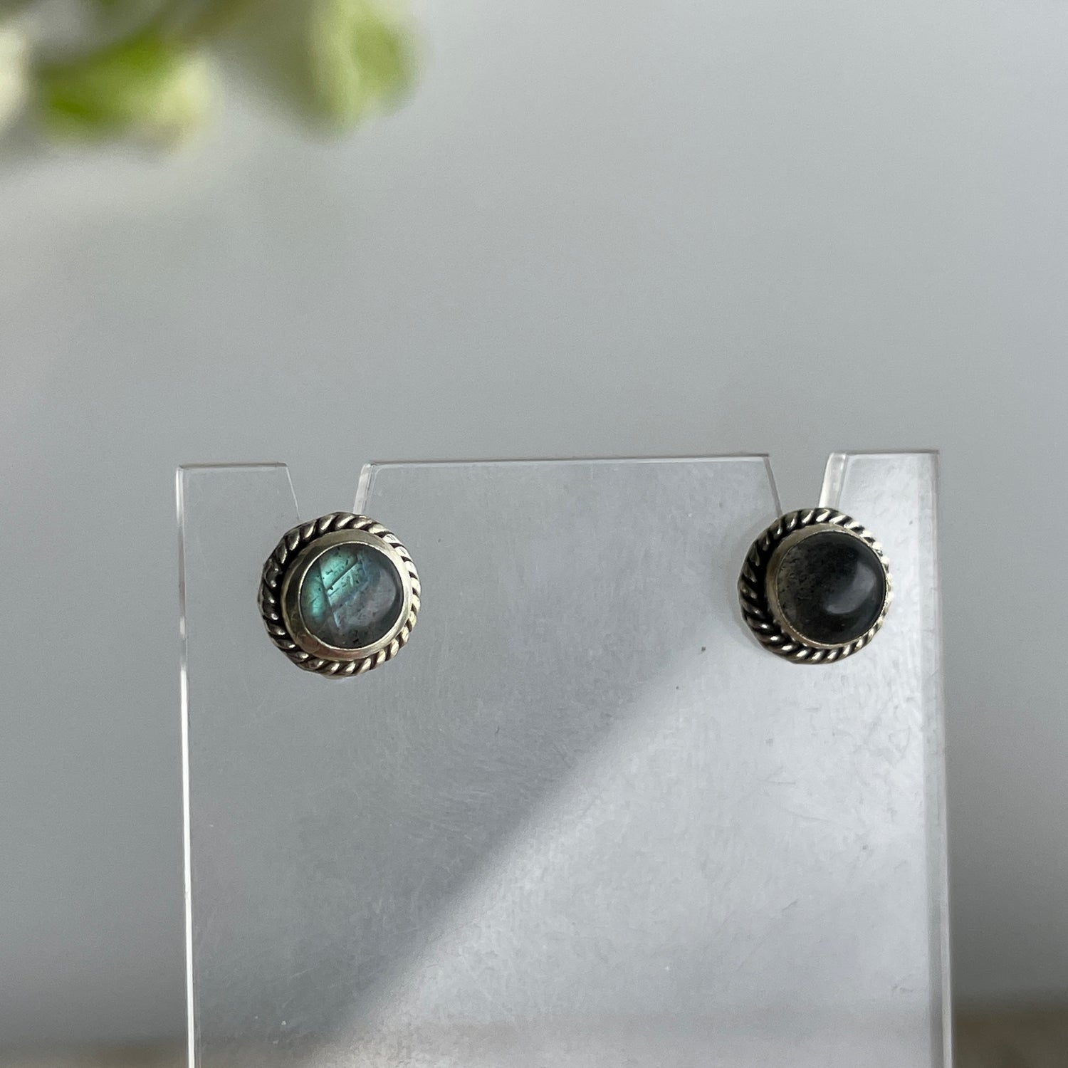 Labradorite Round Studs