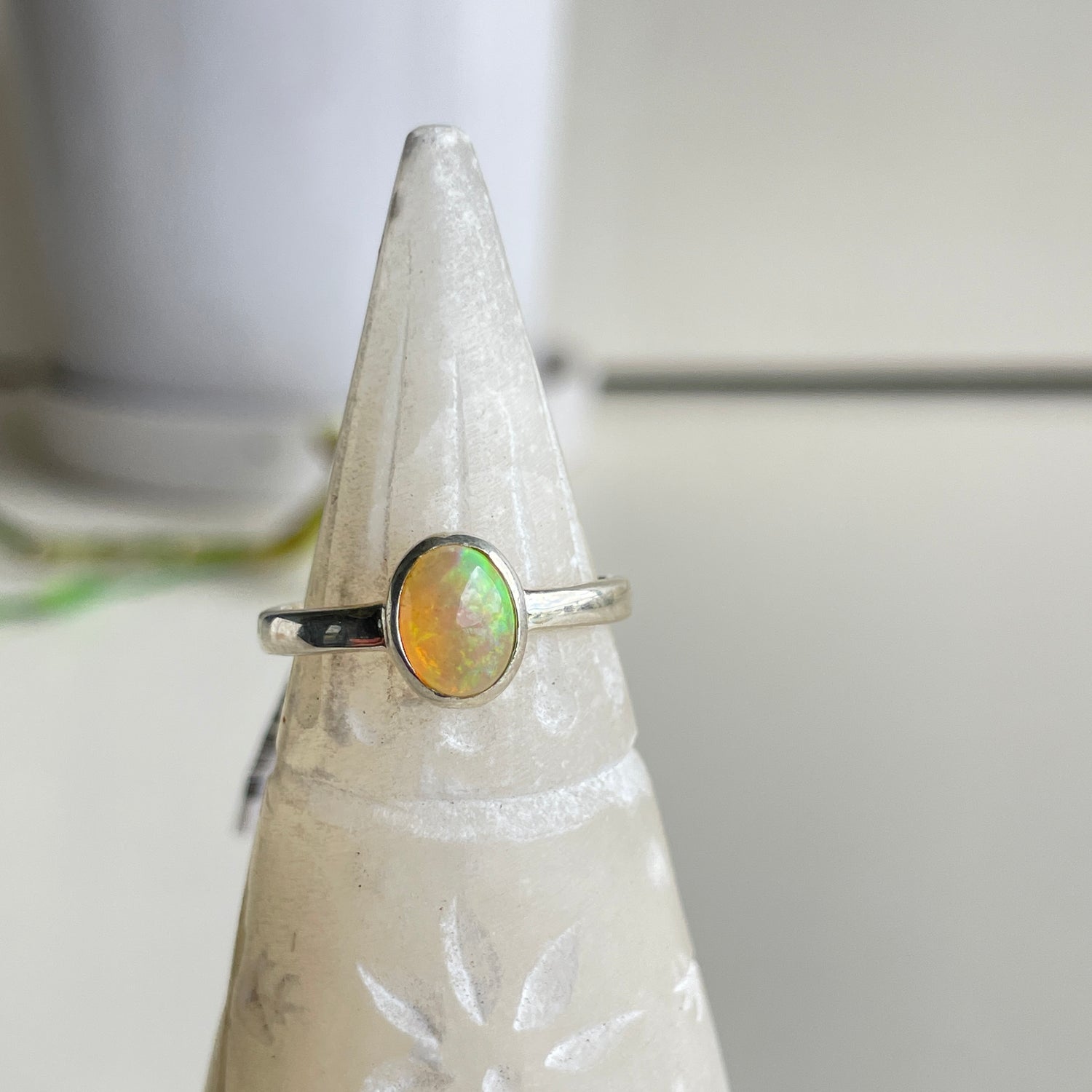 Opal Oval Ring Sz8