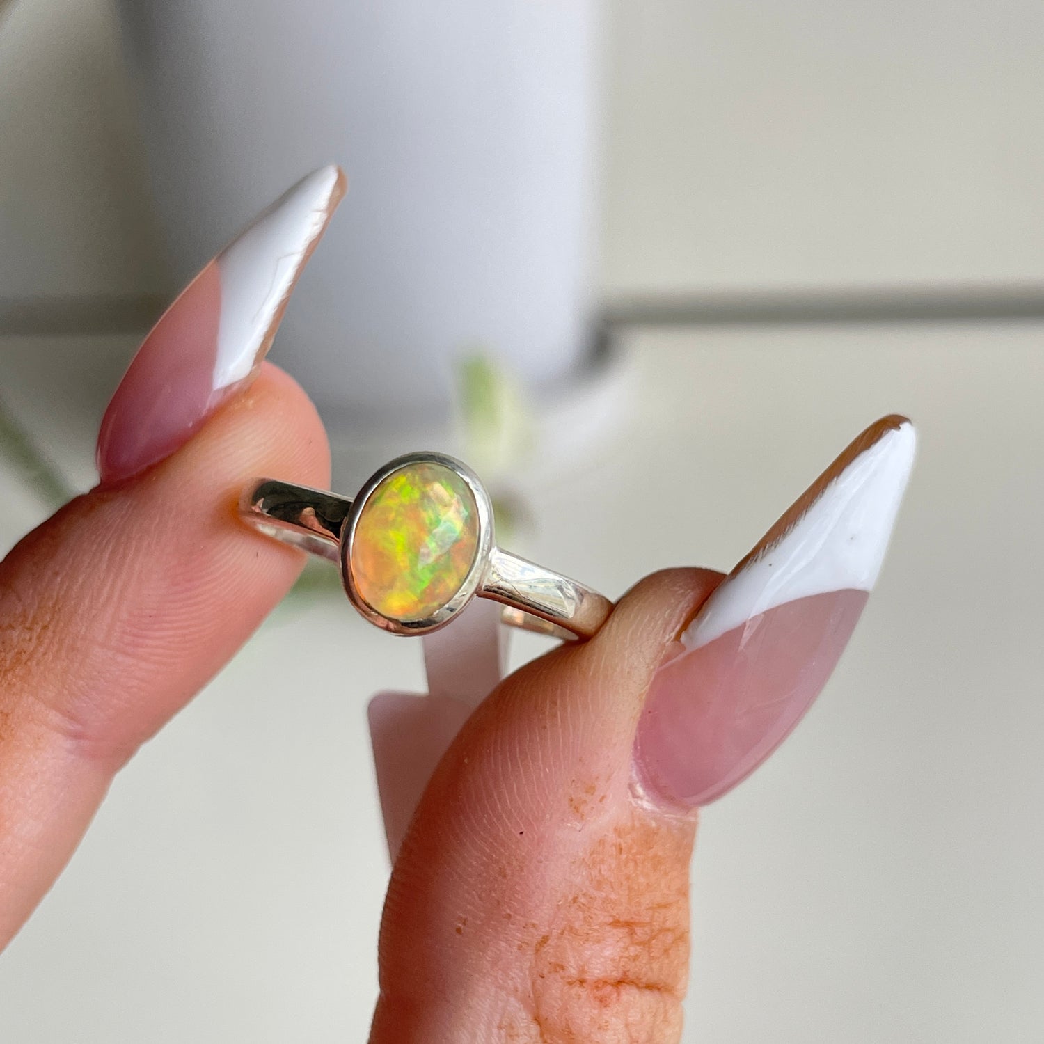 Opal Oval Ring Sz8
