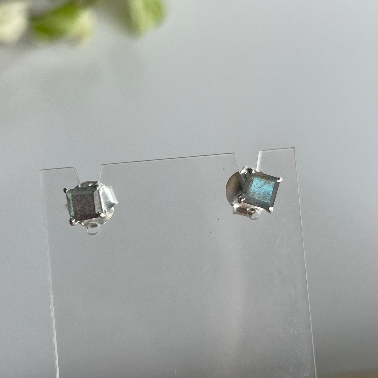 Labradorite Square Studs