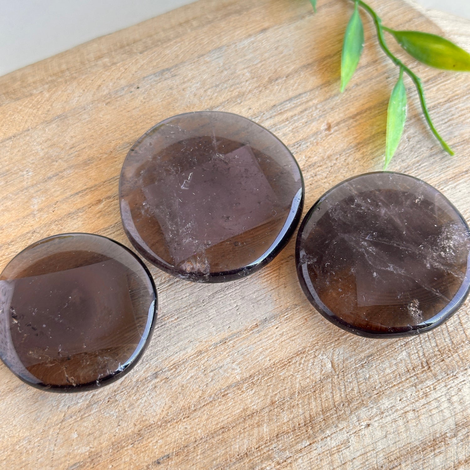 Smoky Quartz Flat Stone XL Bra Buddy
