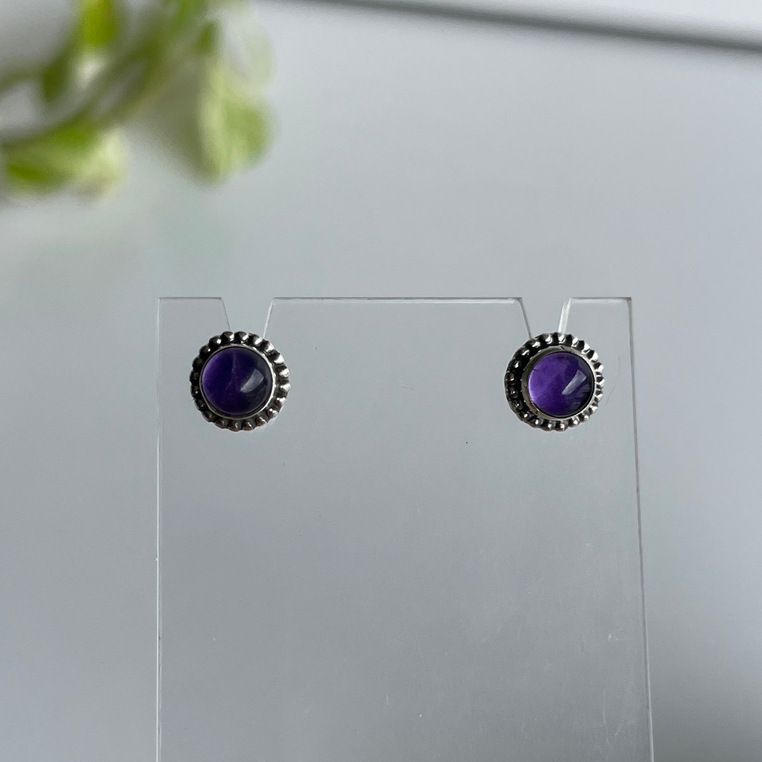 Amethyst Round Studs