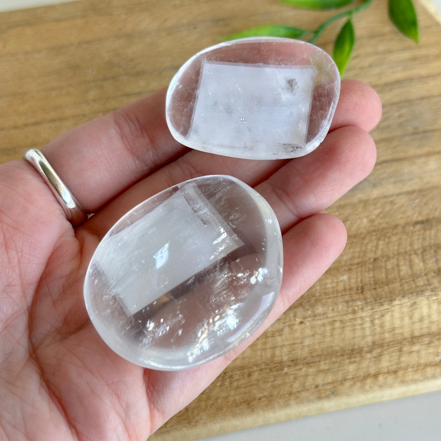 White Calcite Flat Stone XL Bra Buddy