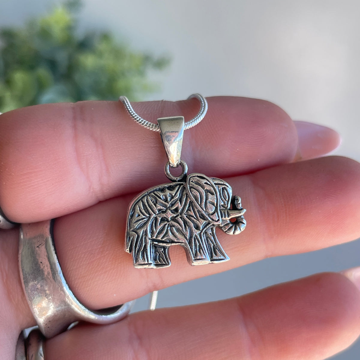 Silver Elephant Pendant