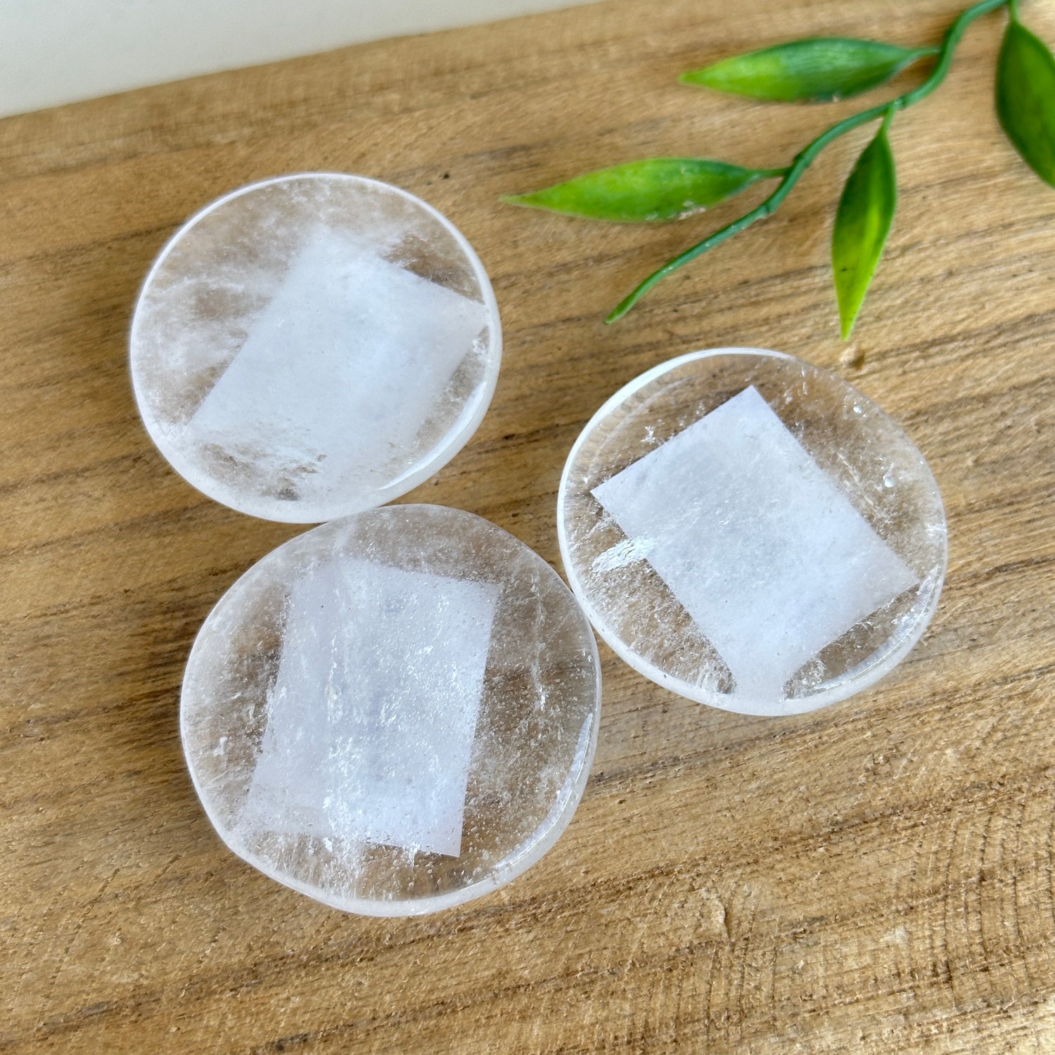 Clear Quartz Flat Stone XL Bra Buddy