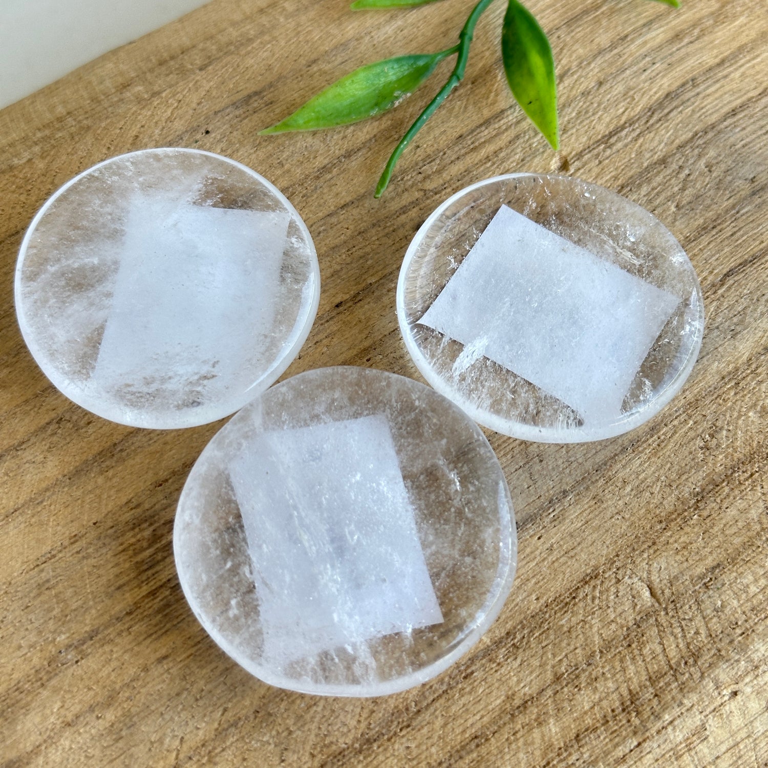 Clear Quartz Flat Stone XL Bra Buddy