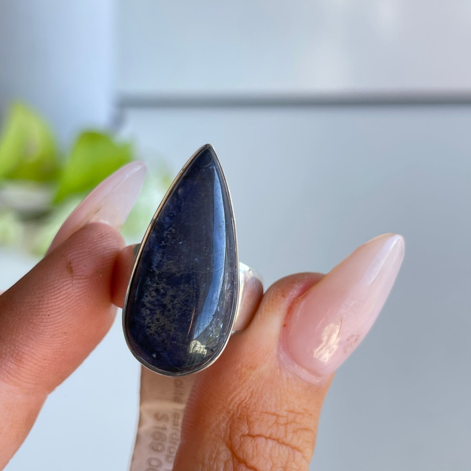 Iolite Teardrop Ring Sz7