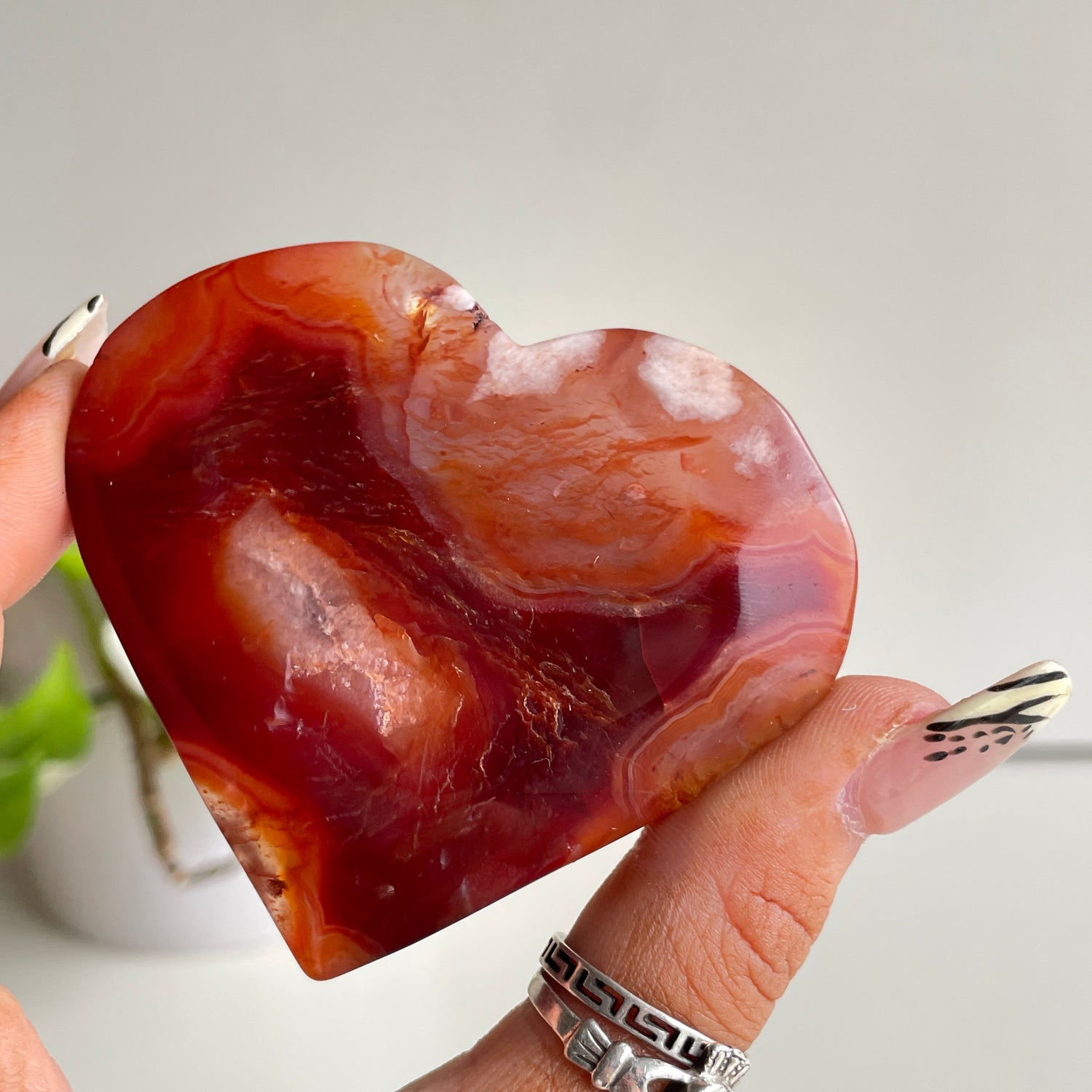 Carnelian Heart 6.9cm