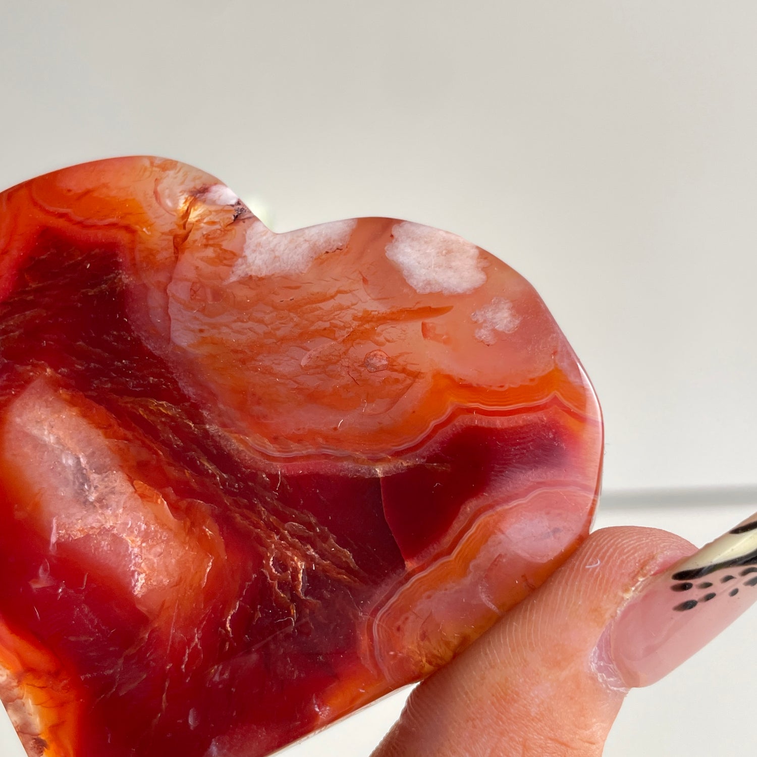 Carnelian Heart 6.9cm