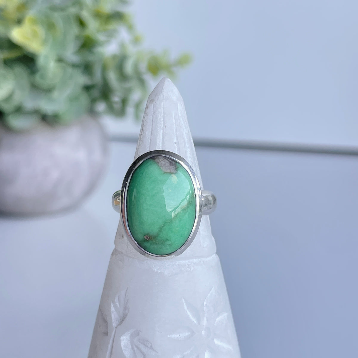 Variscite Oval Ring Sz7