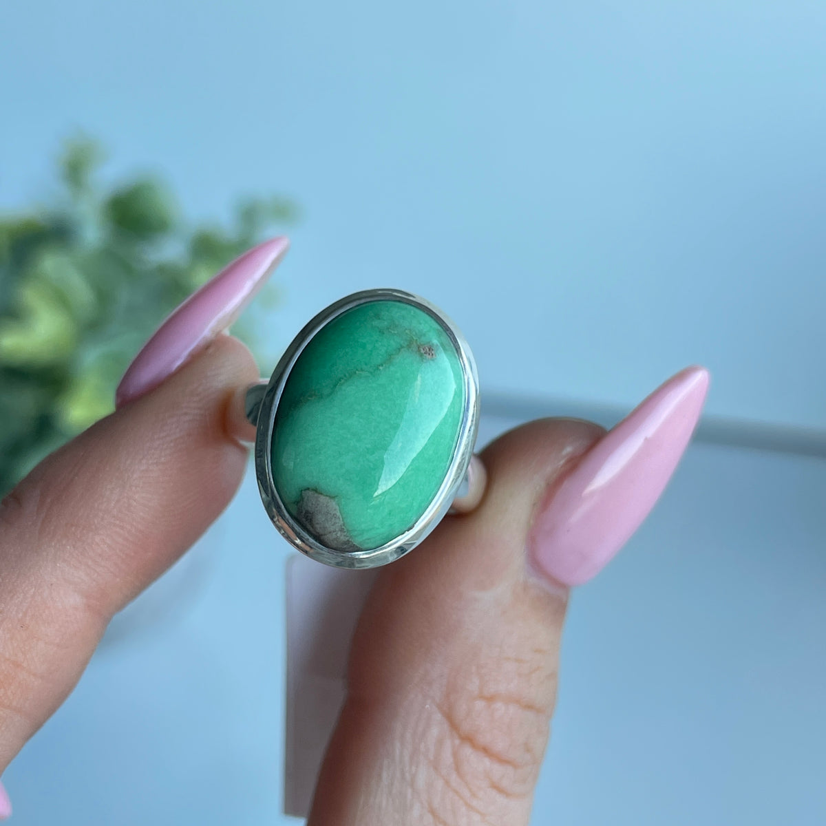 Variscite Oval Ring Sz7