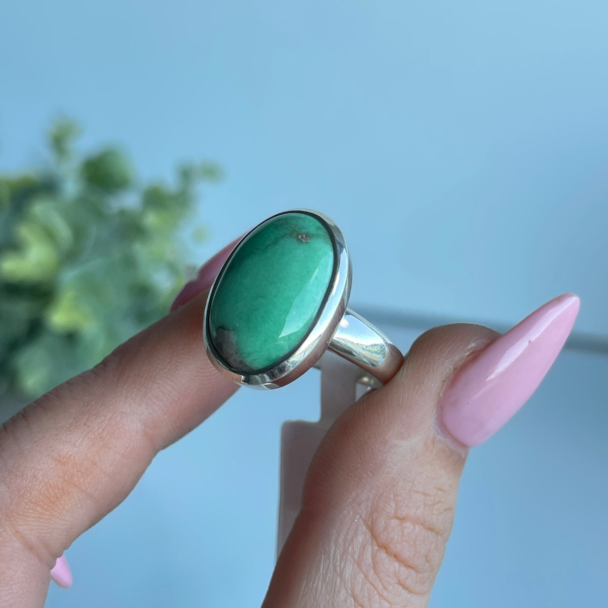 Variscite Oval Ring Sz7