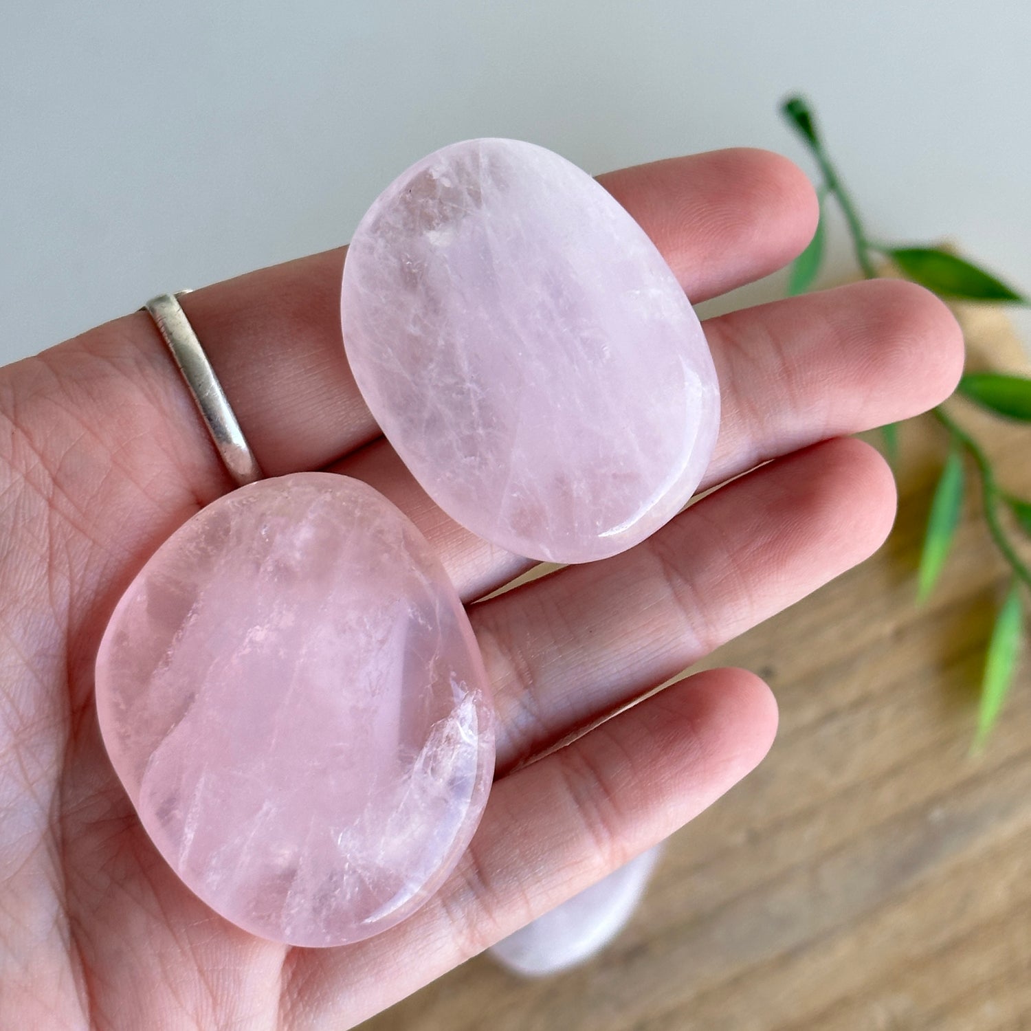 Rose Quartz Flat Stone XL Bra Buddy
