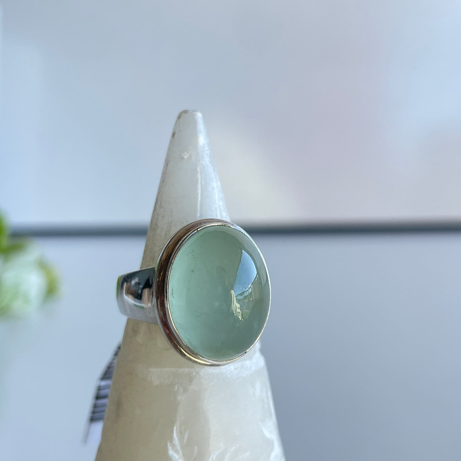 Aquamarine Oval Ring Sz8 002