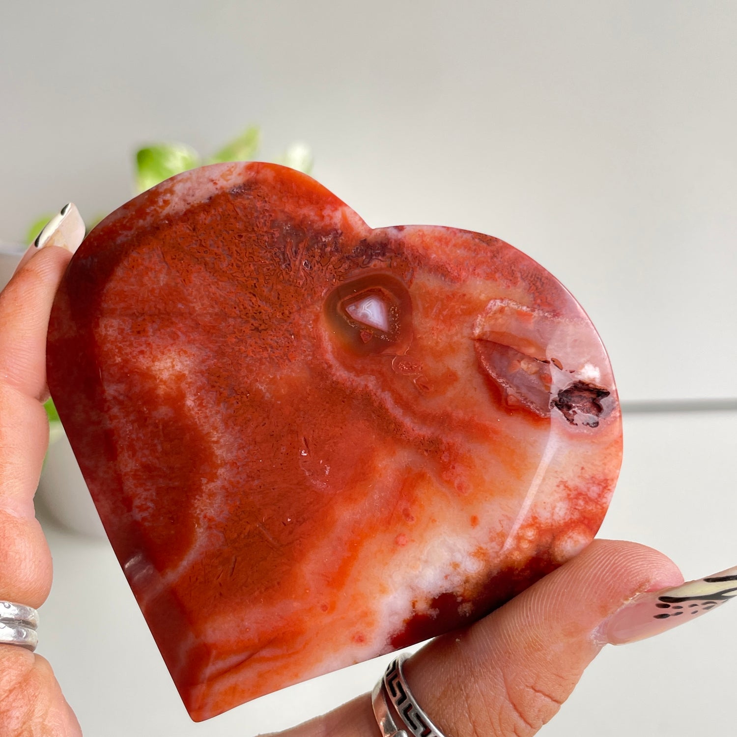 Carnelian Heart 7.9cm