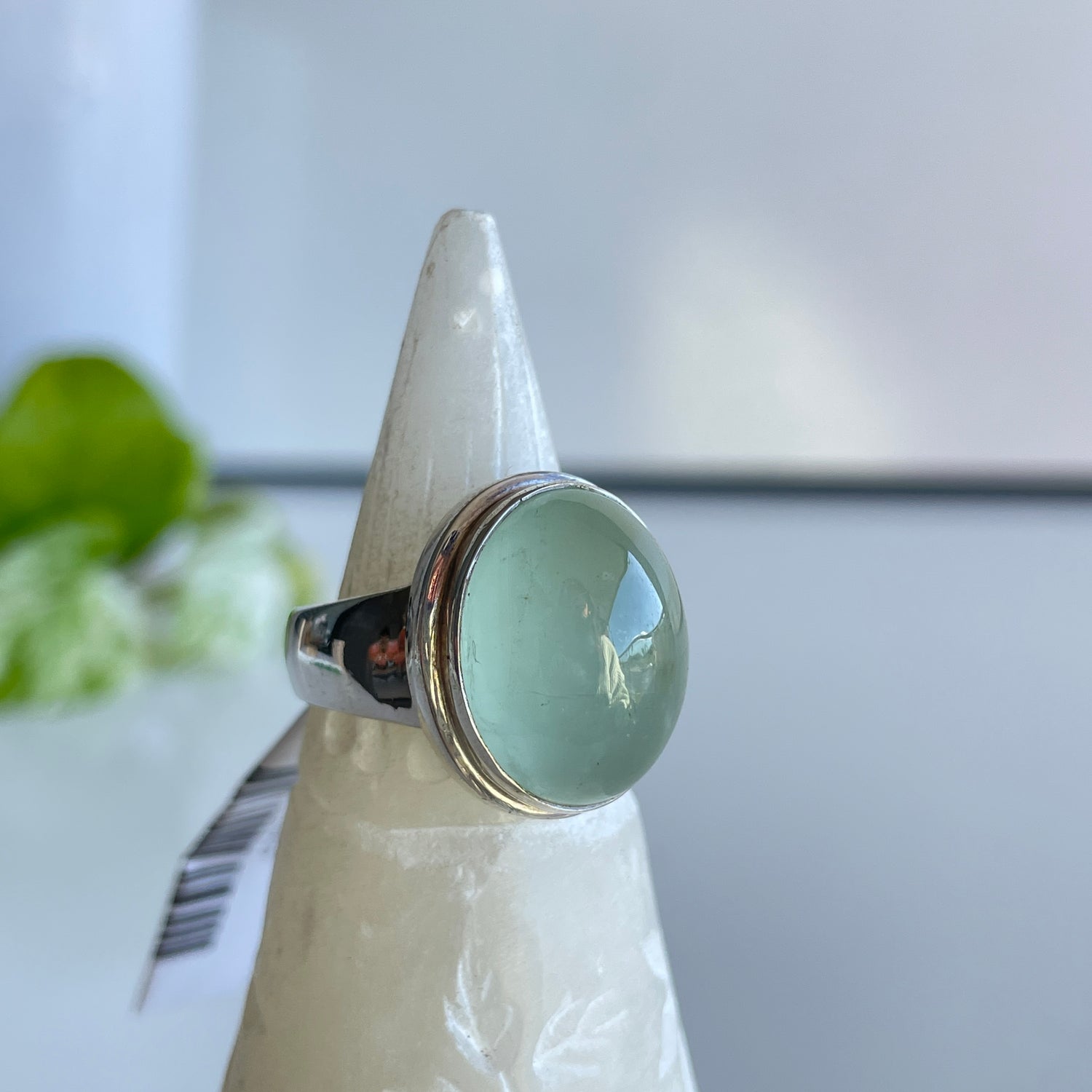Aquamarine Oval Ring Sz8 002