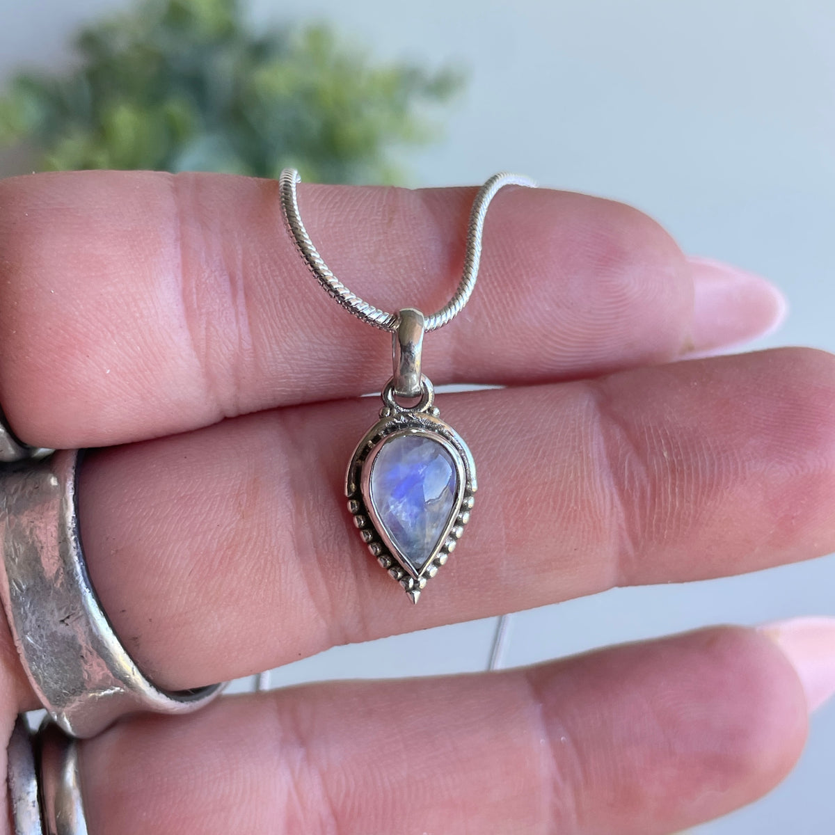 Moonstone Teardrop Pendant