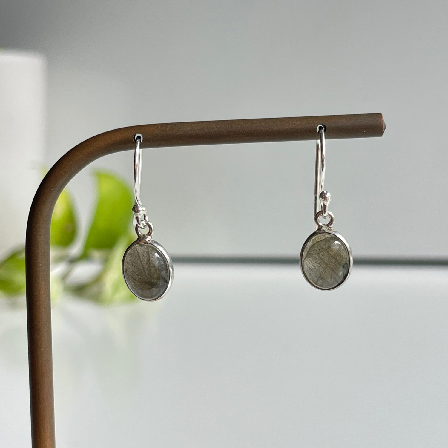 Labradorite Oval Earrings
