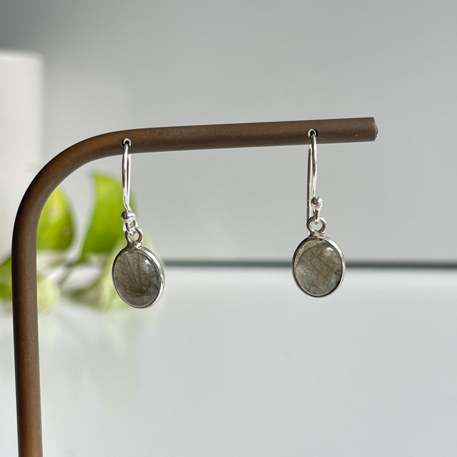 Labradorite Oval Earrings