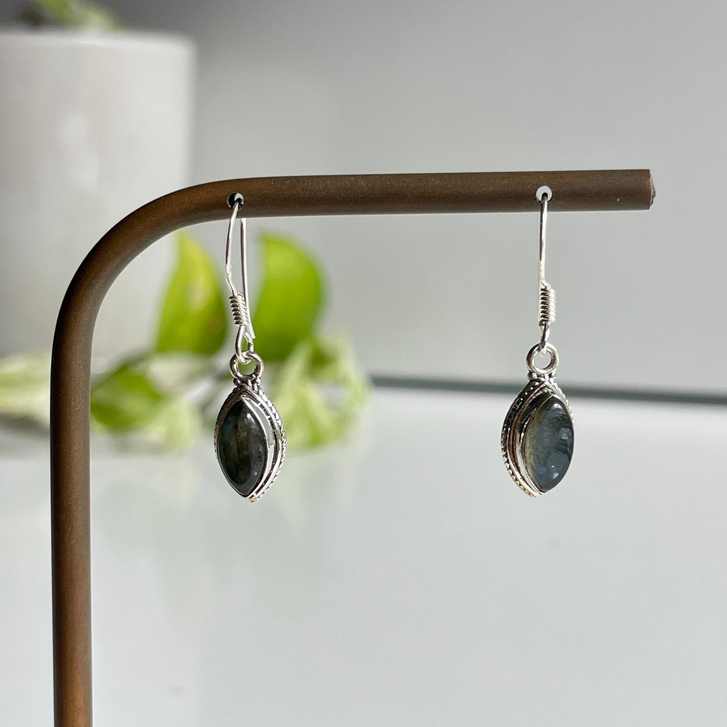 Labradorite Marquise Earrings