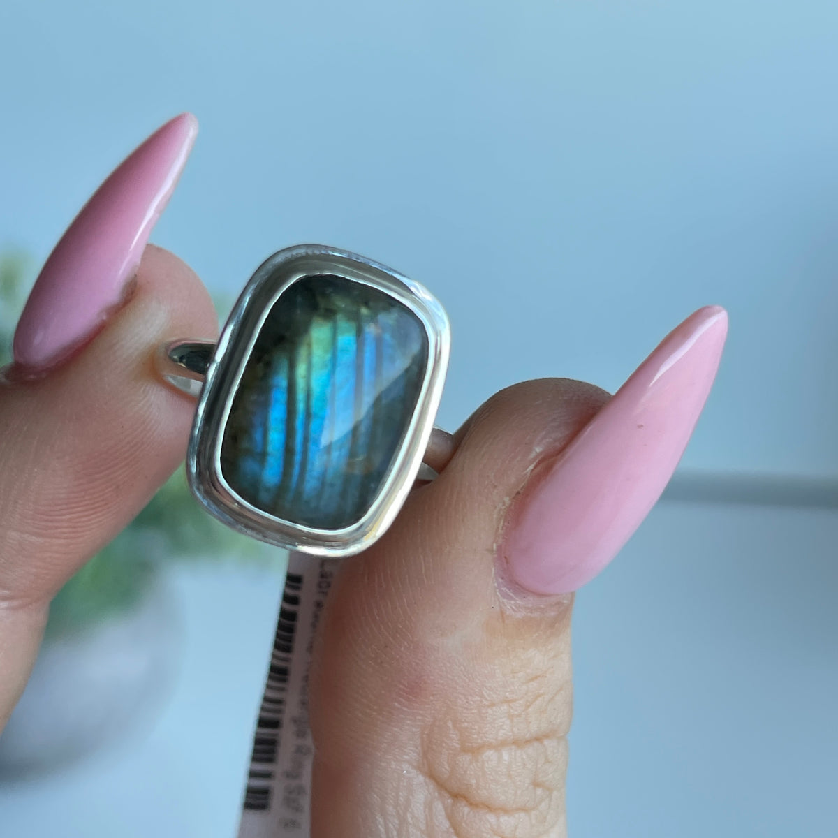 Labradorite Rectangle Ring Sz7.5