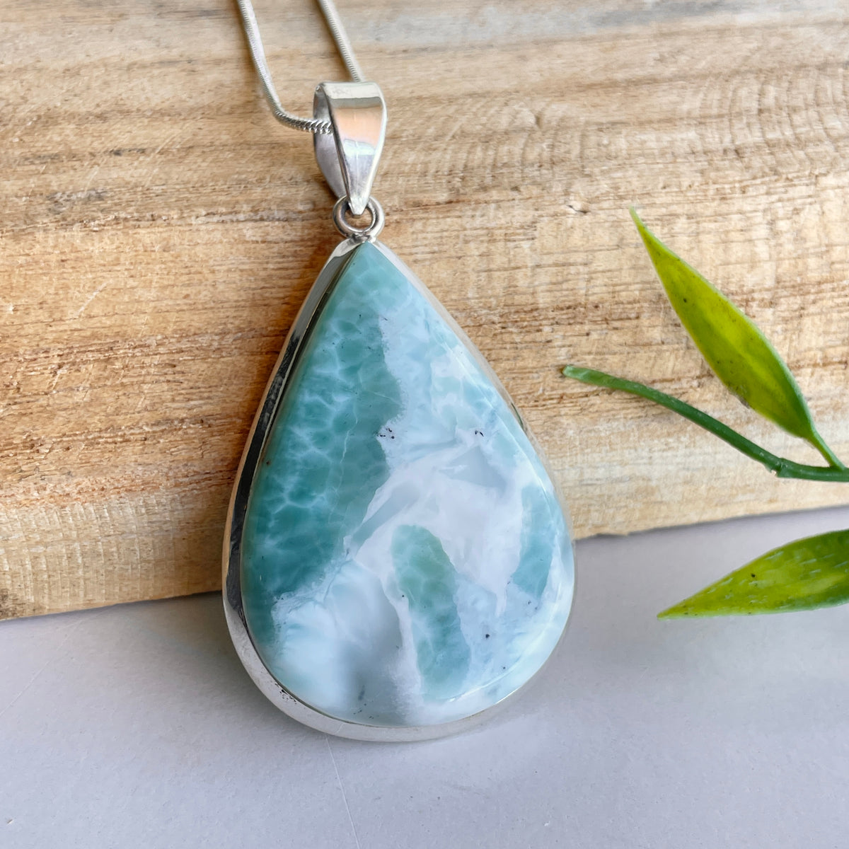 Larimar Teardrop Pendant