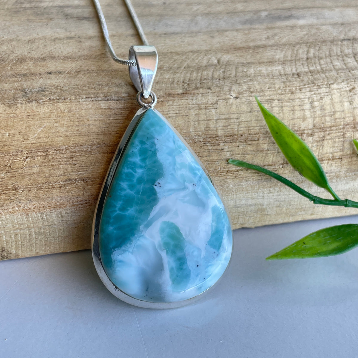 Larimar Teardrop Pendant