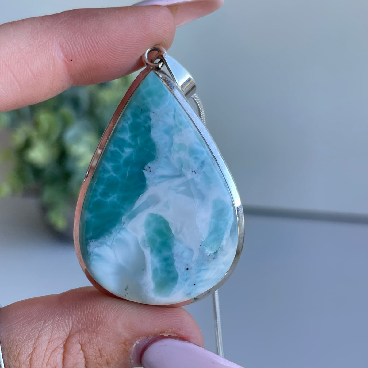 Larimar Teardrop Pendant