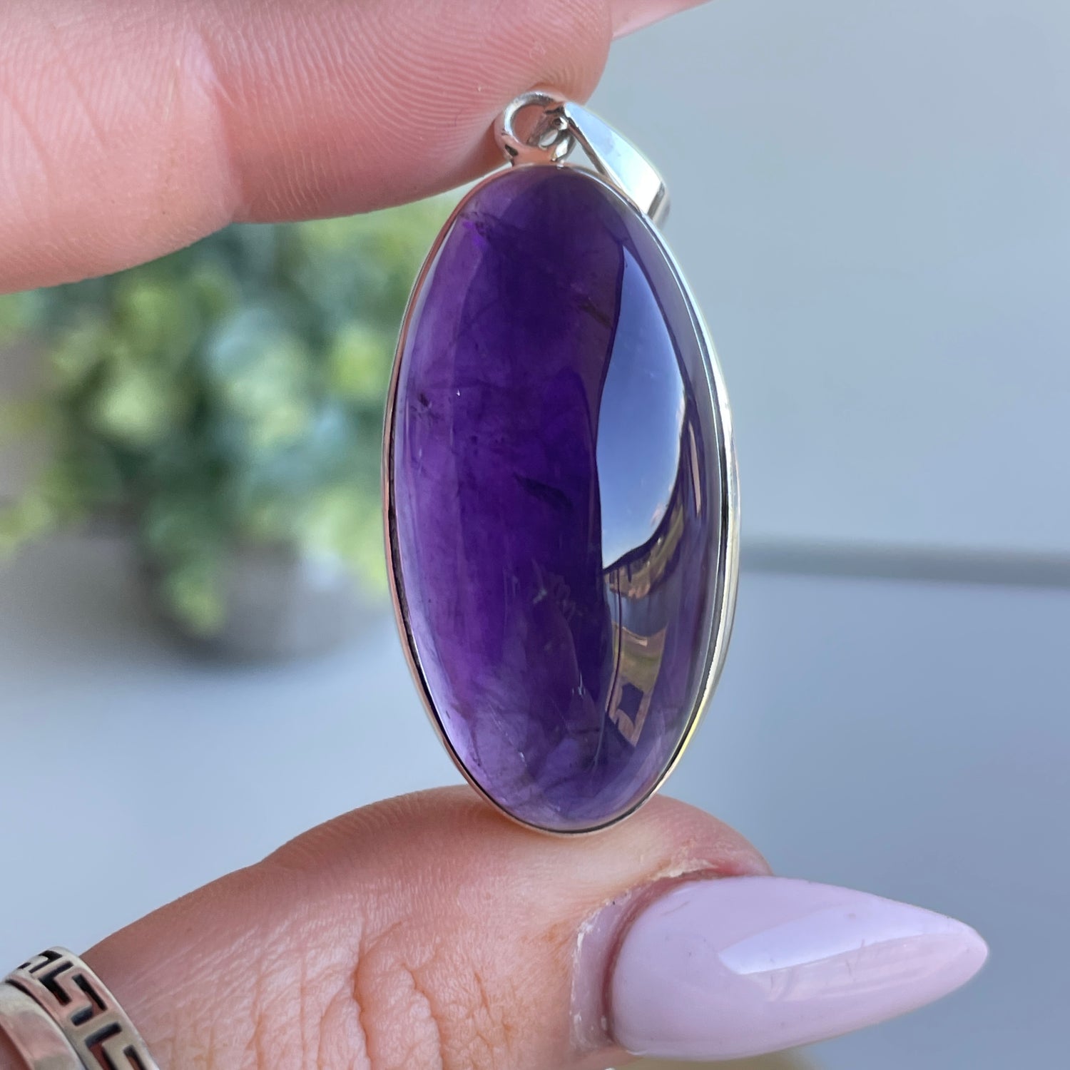 Amethyst Oval Pendant