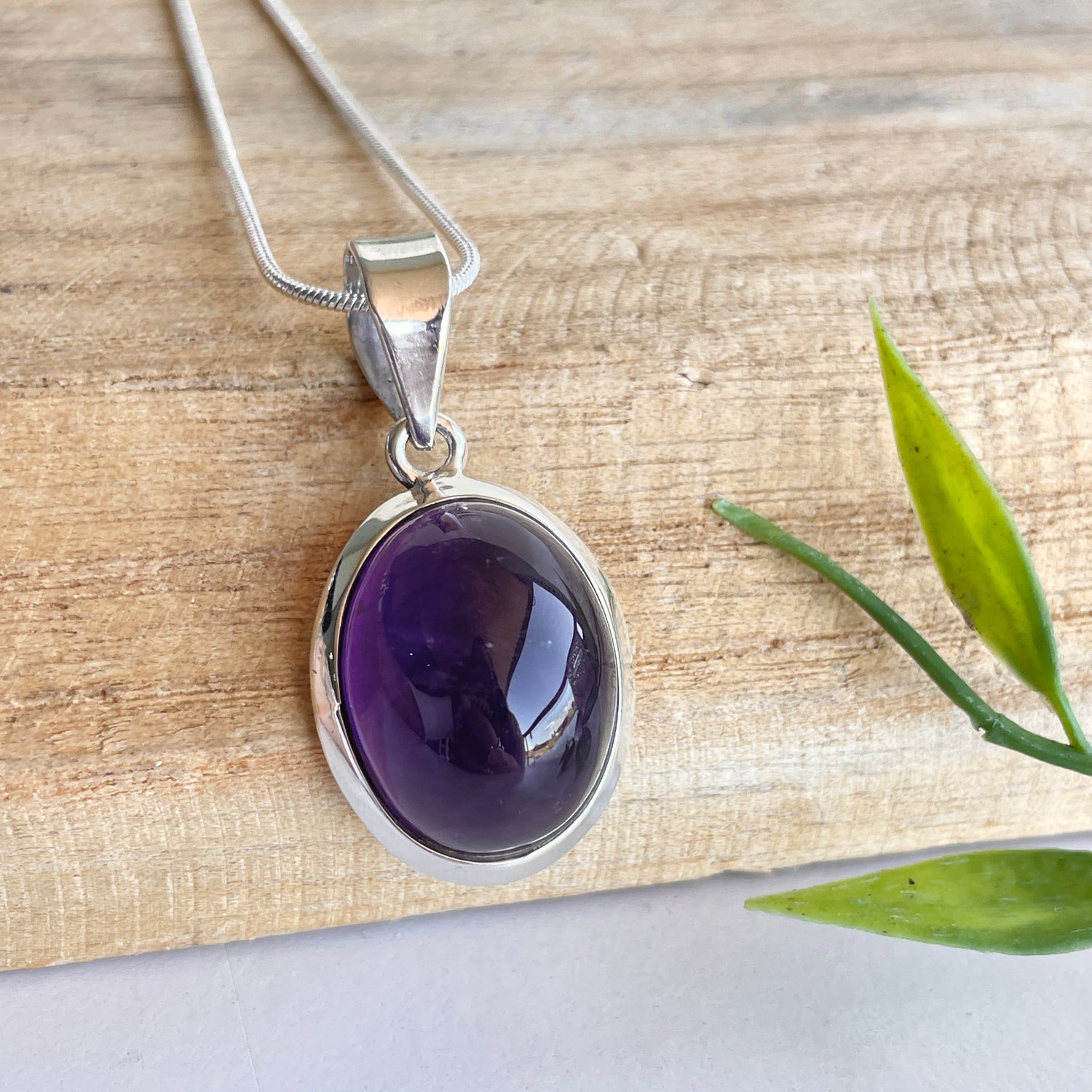 Amethyst Oval Pendant