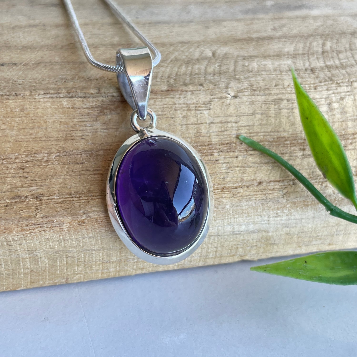 Amethyst Oval Pendant