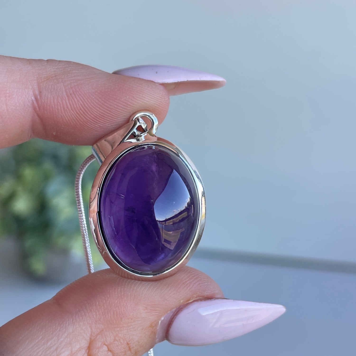 Amethyst Oval Pendant