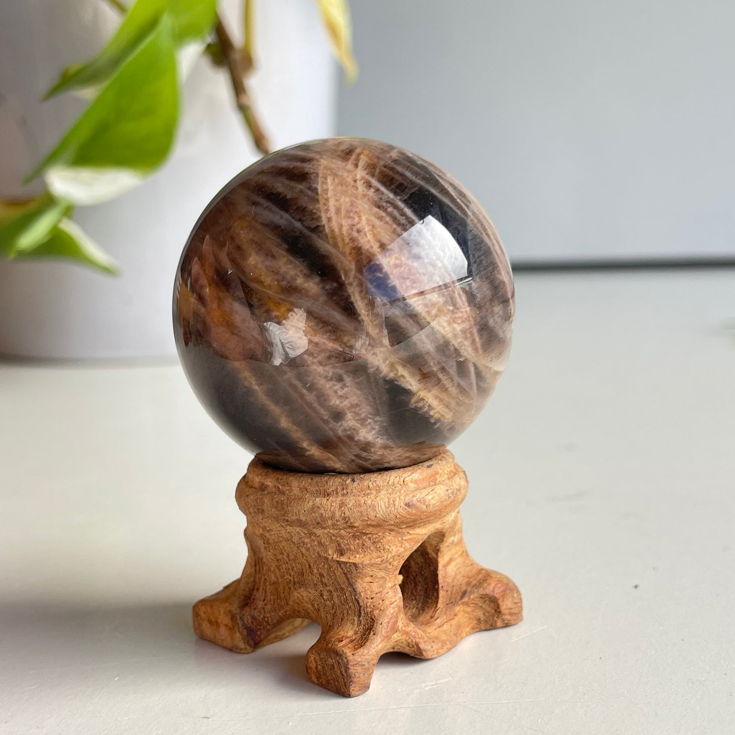 Black Moonstone Sphere 4.2cm