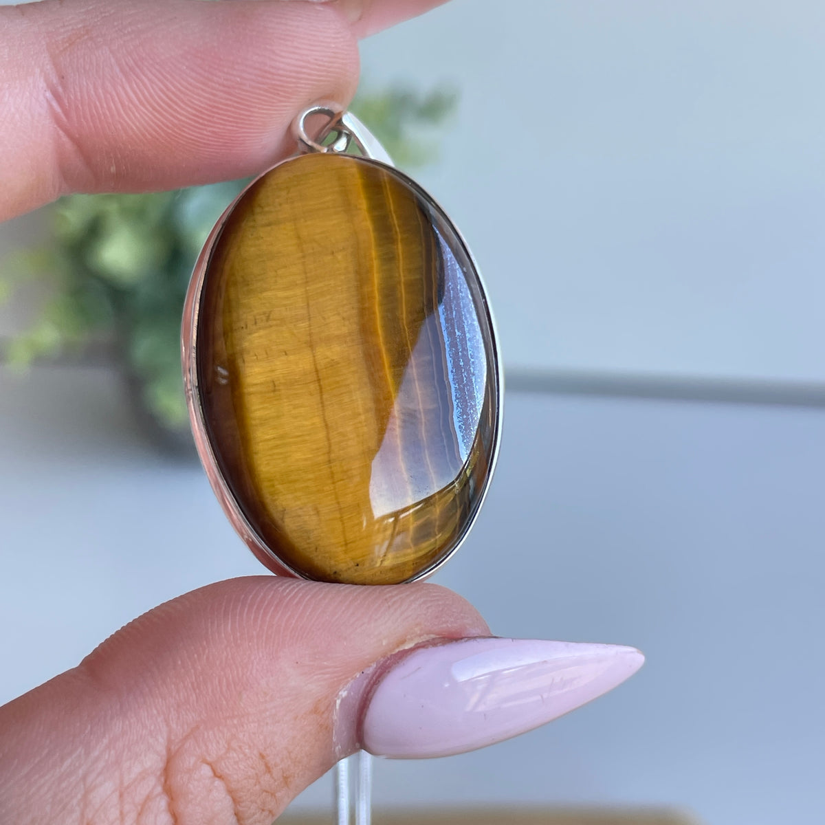 Tigers Eye Oval Pendant