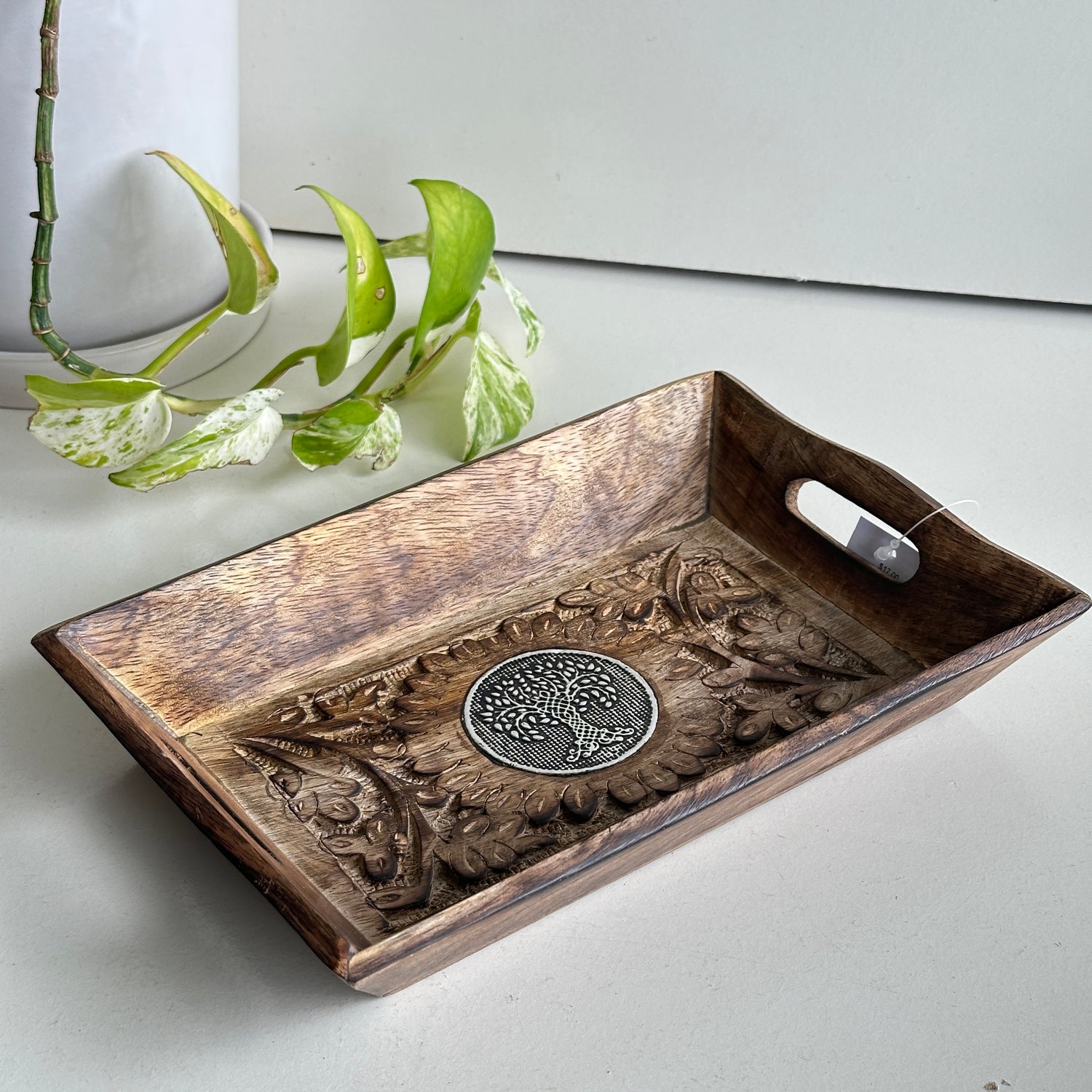 Wooden Tray Carved traywdc