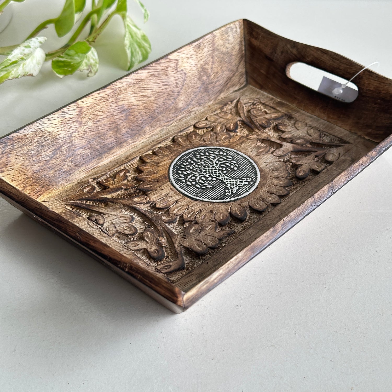 Wooden Tray Carved traywdc