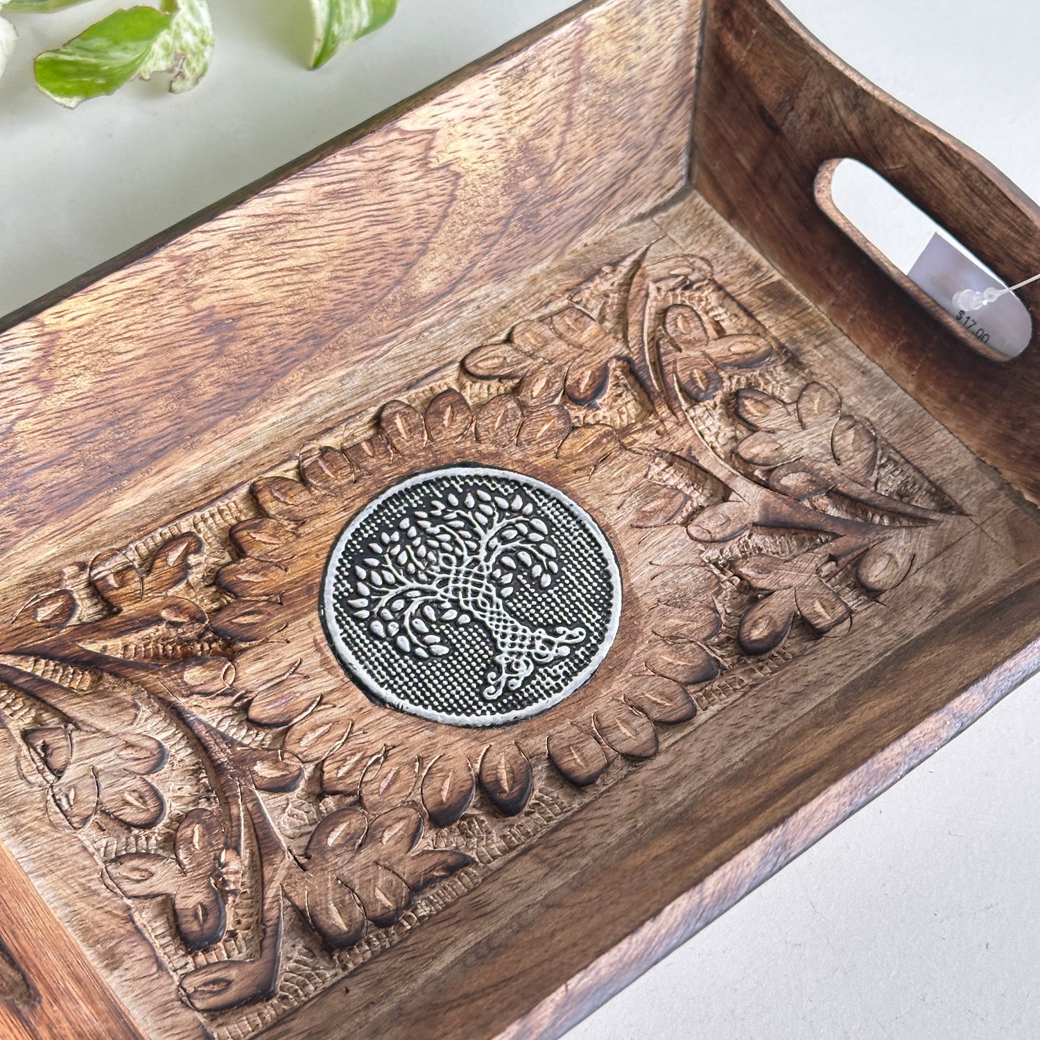 Wooden Tray Carved traywdc