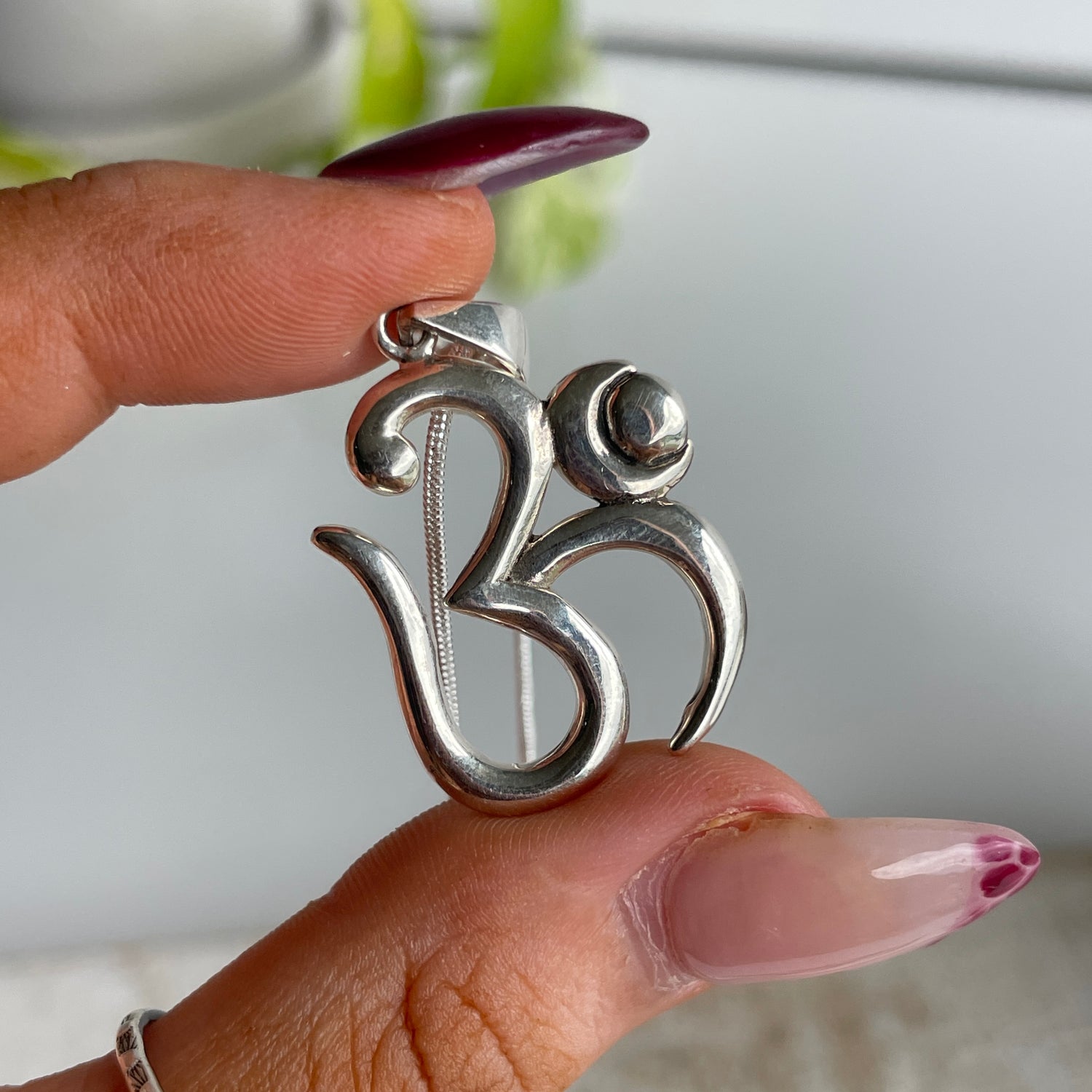 Silver Om Pendant