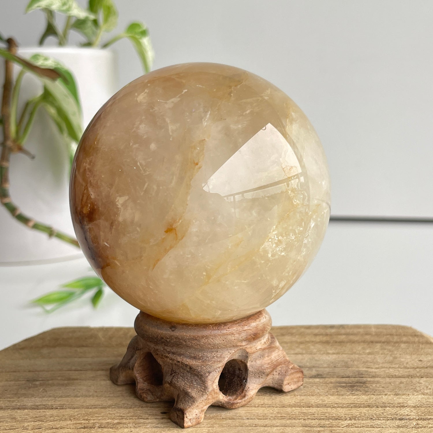 Golden Healer Quartz Sphere 7.4cm