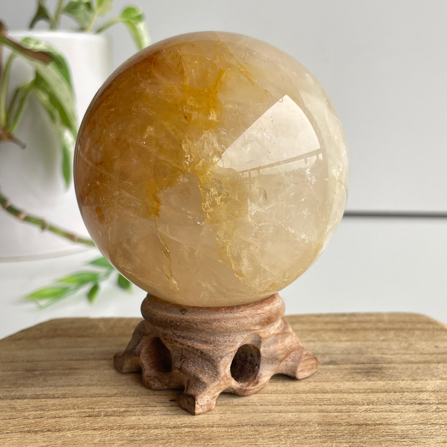 Golden Healer Quartz Sphere 7.4cm