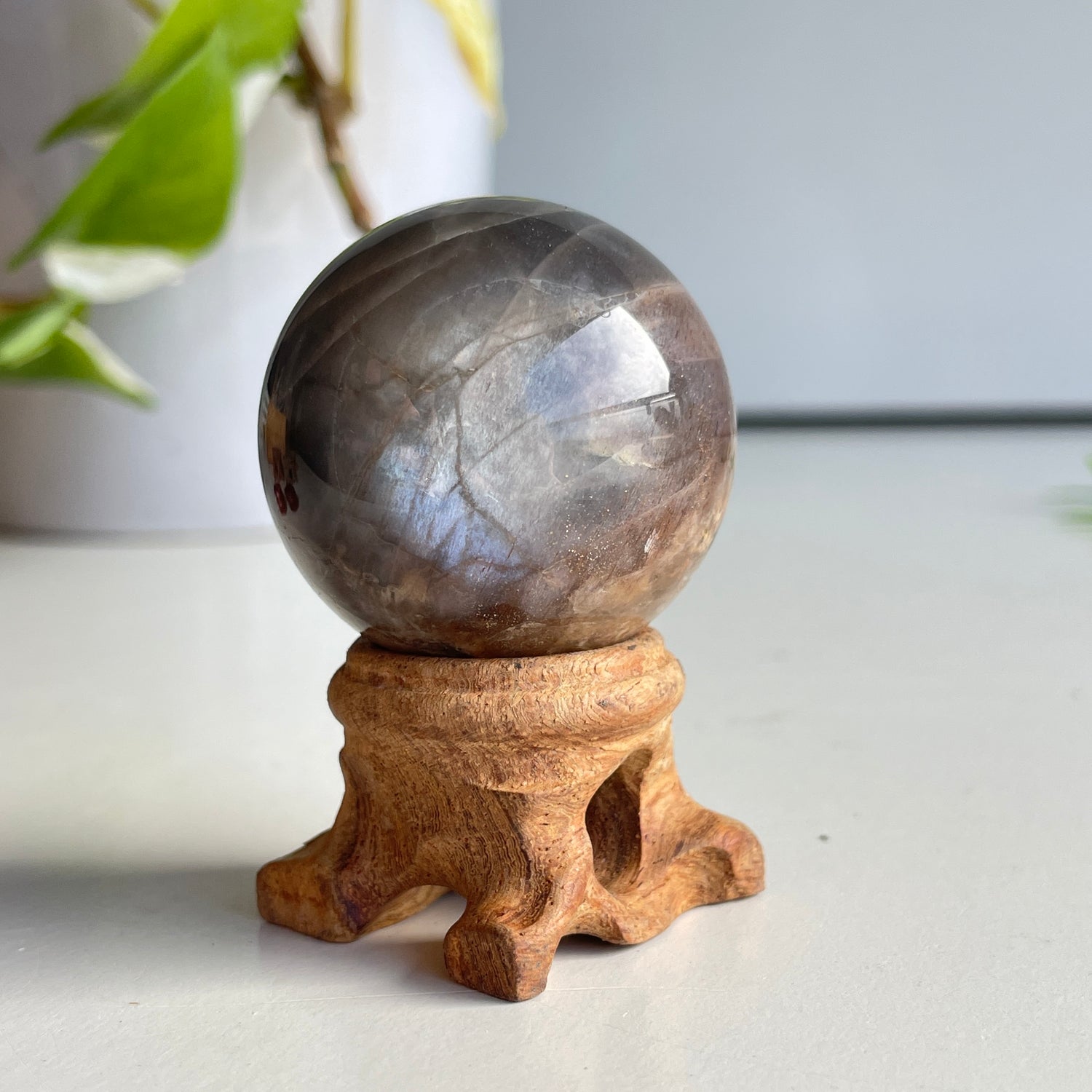 Black Moonstone Sphere 3.9cm